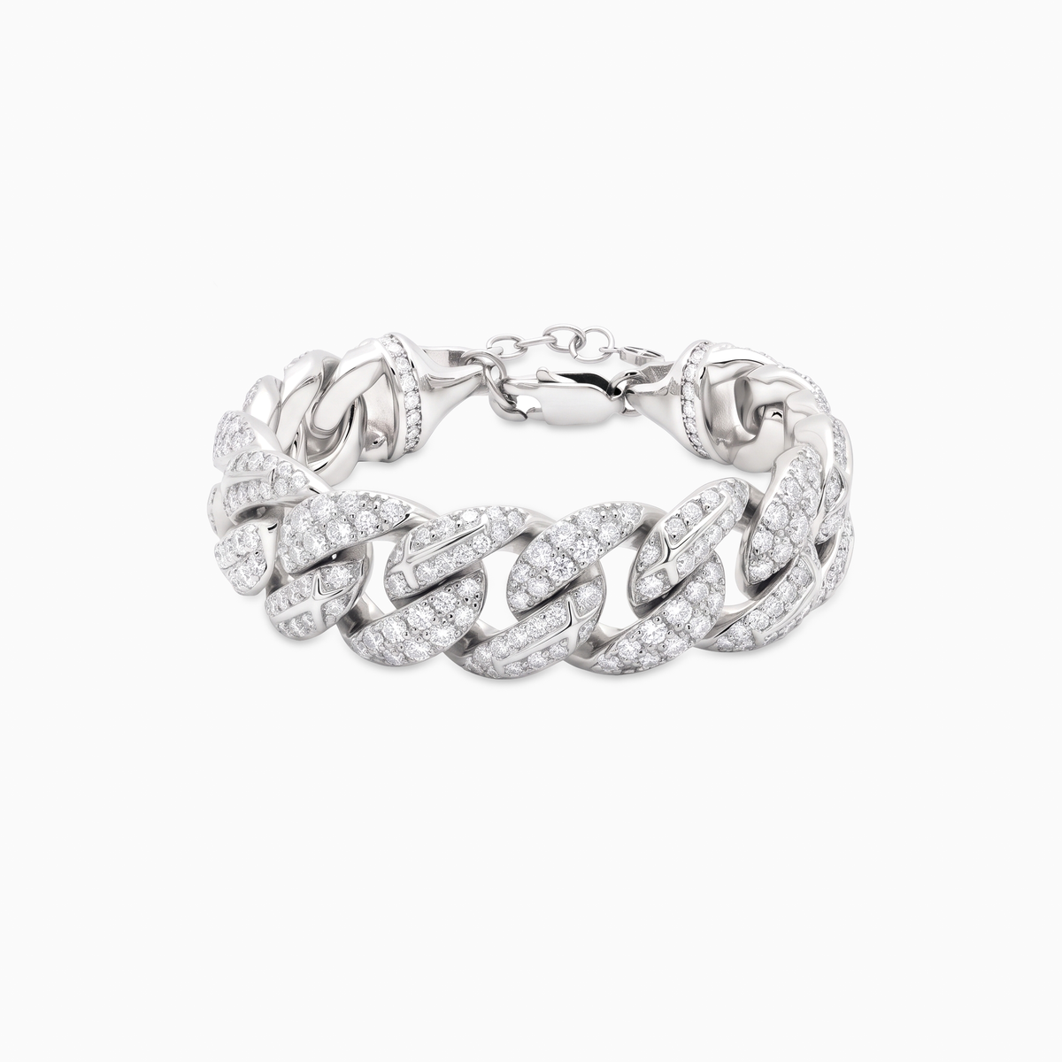 Iced Icon Cuban link Bracelet 15mm - Silver