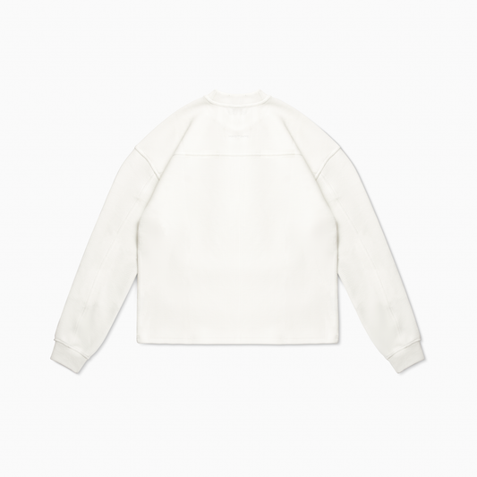 Make it Shine waffle sweater White
