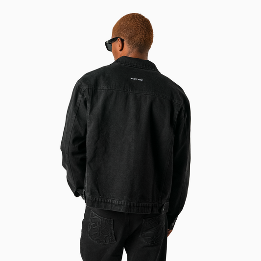 Monogram Denim Jacket - Black