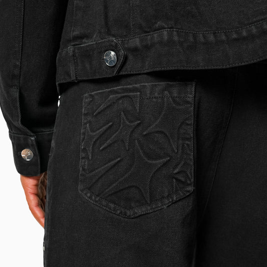 Carpenter Denim Monogram - Black Moissanite