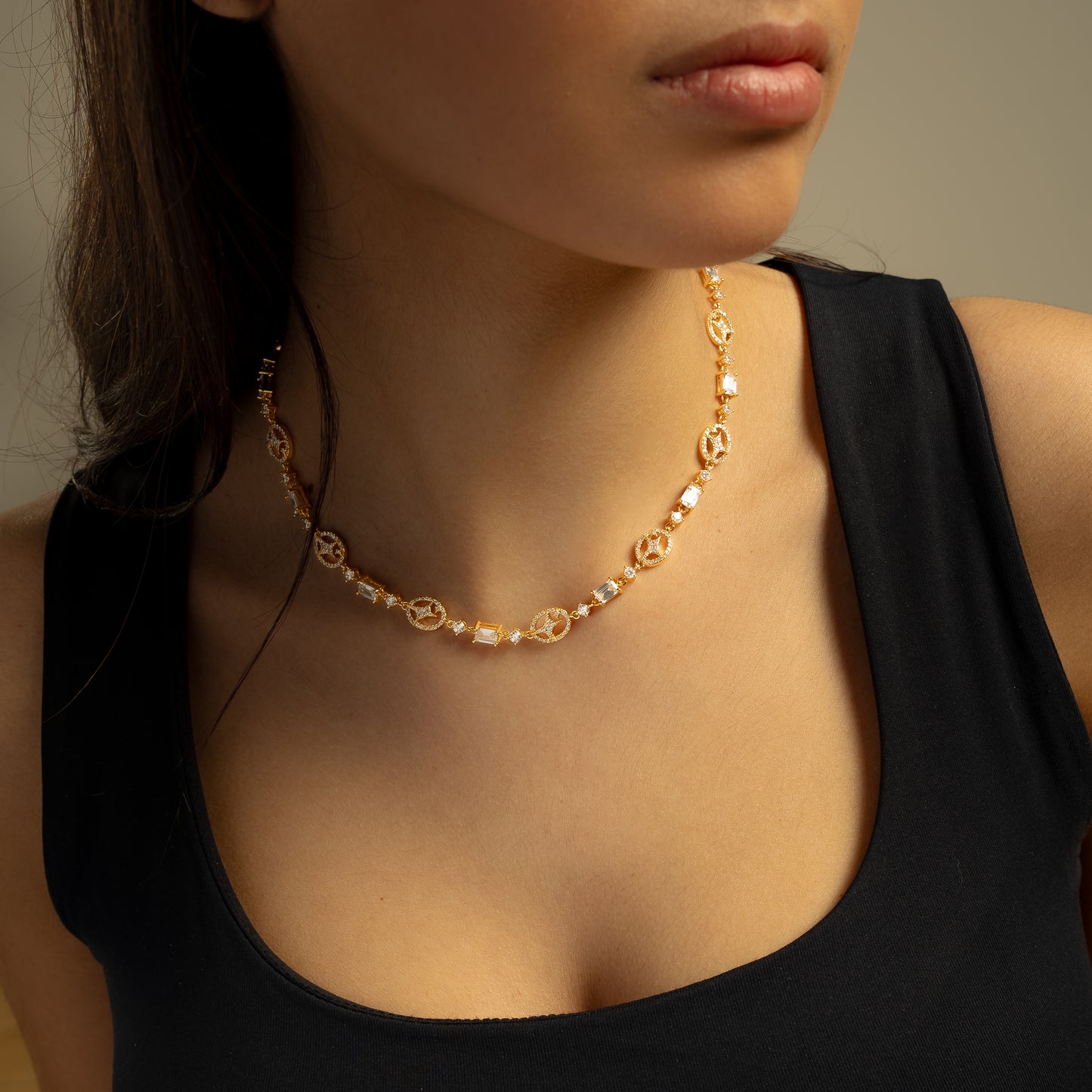 Gold Signature Iced Chain