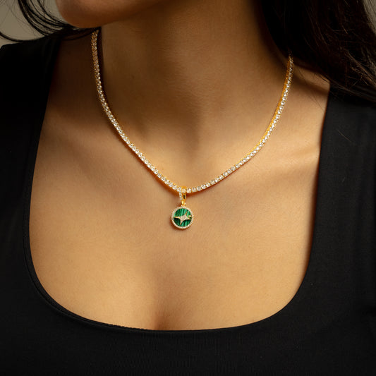 Gold Signature Medallion - Green Pattern