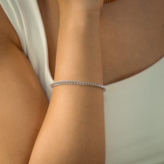Franco bracelet 3 mm silver