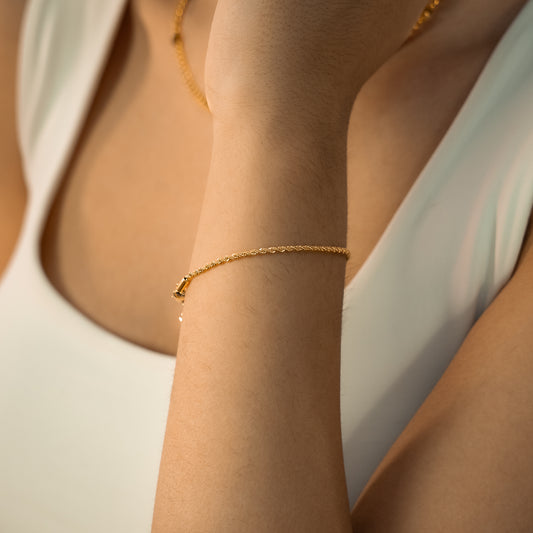 Bracelet Rope 2 mm doré