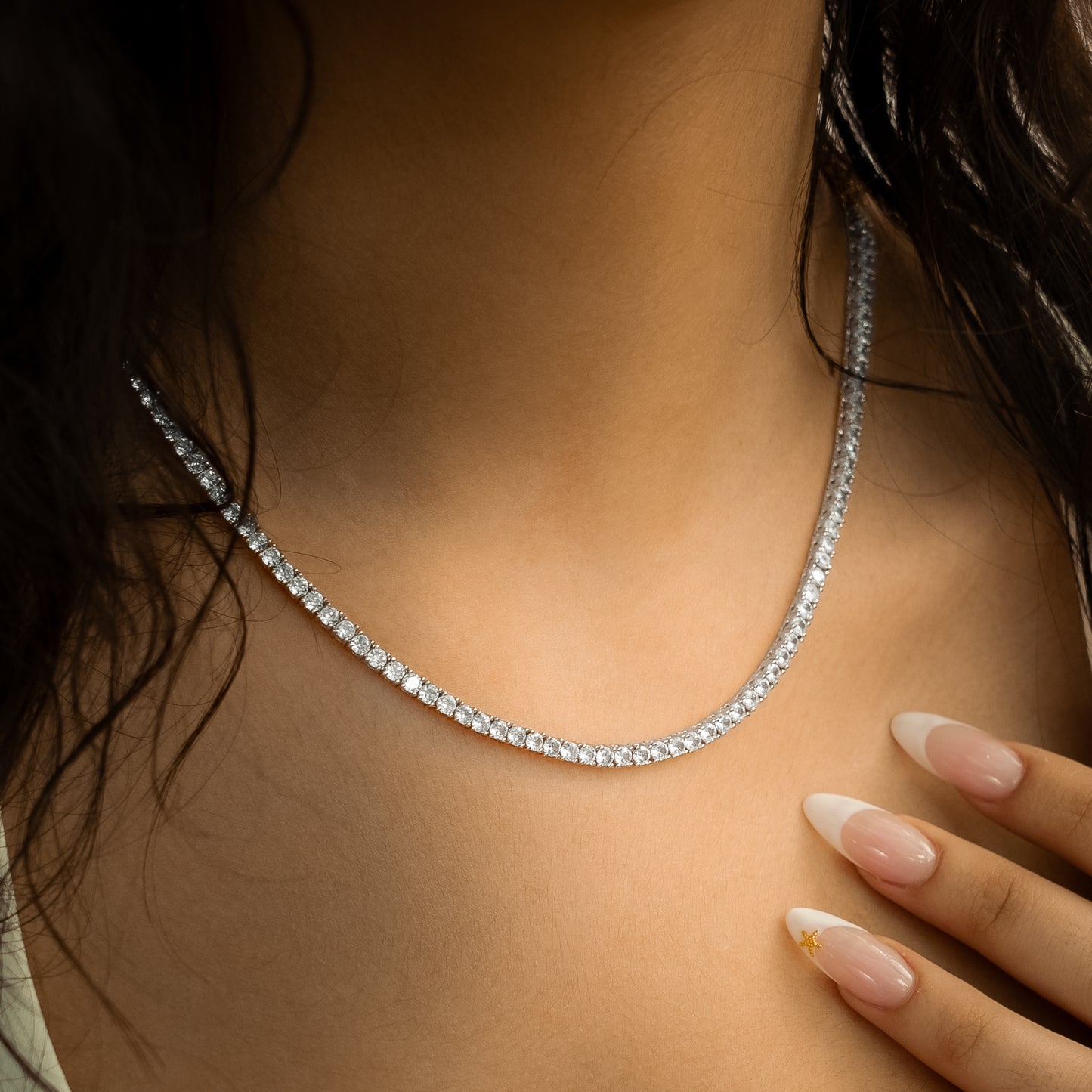 3mm silver Tennis chain