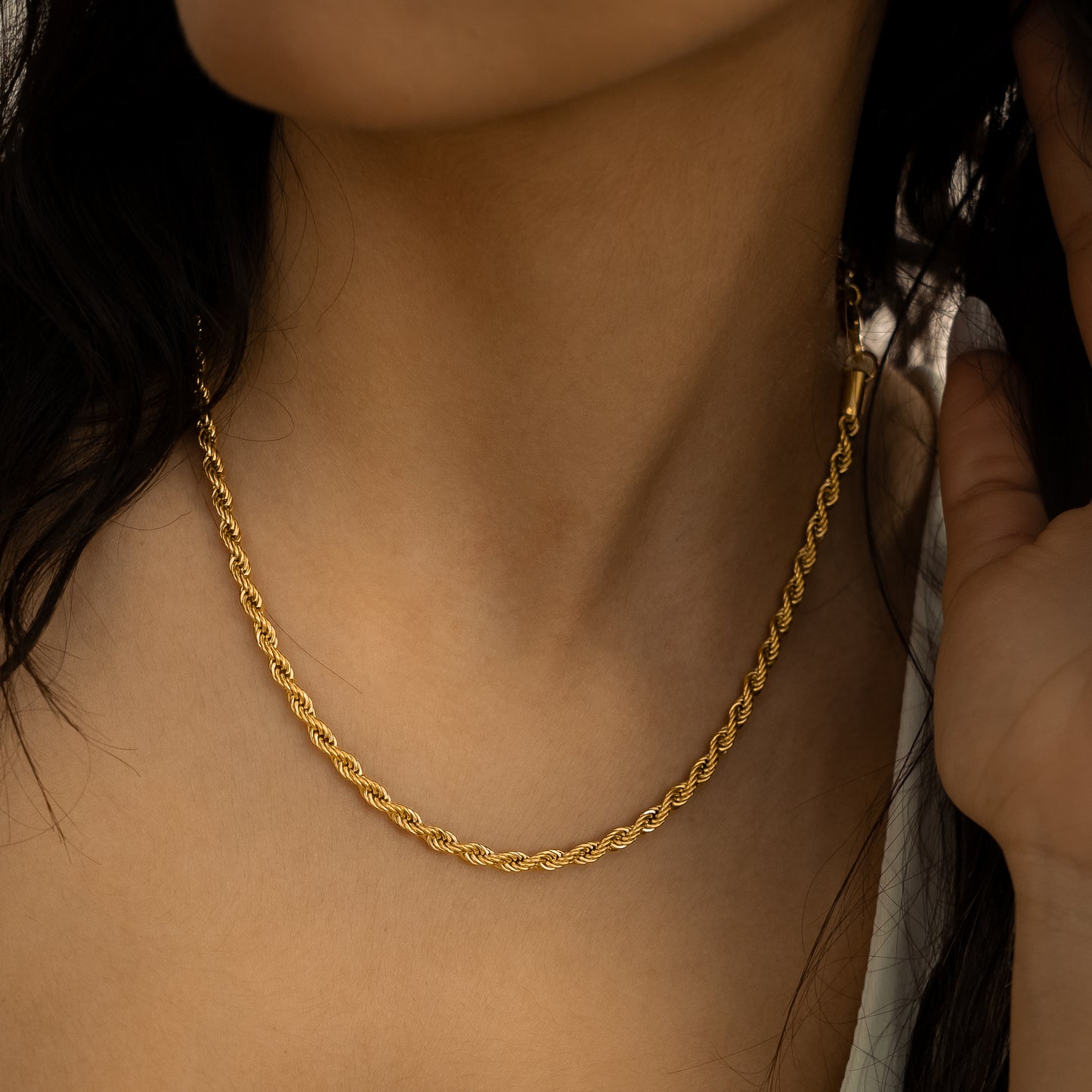 Rope chain 4 mm gold