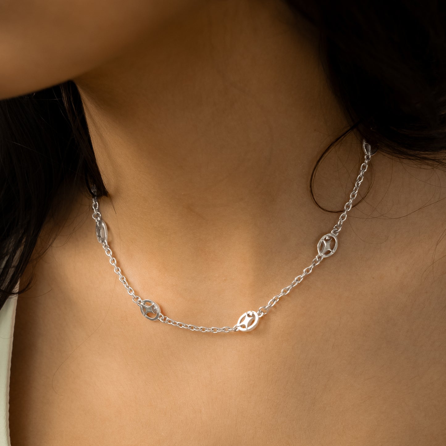 Chaîne Câble Signature Argentée