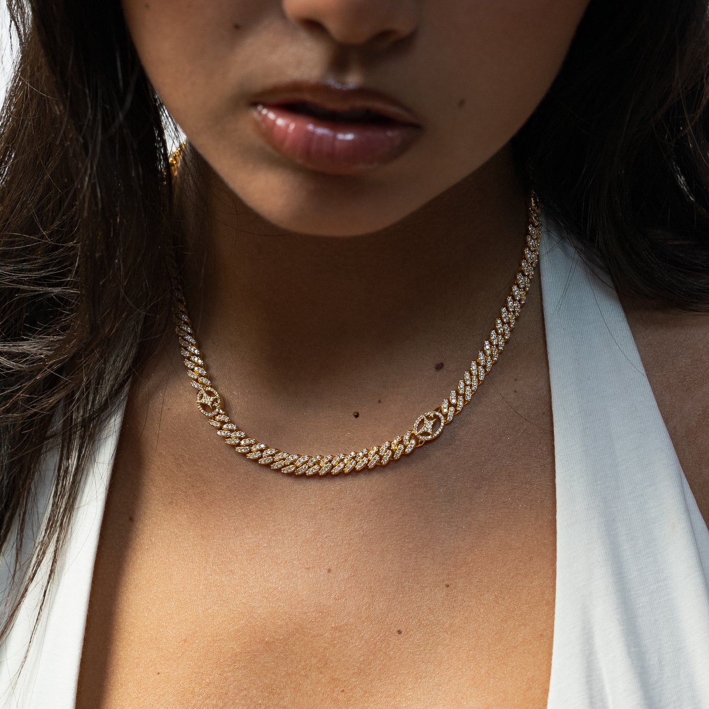 Iced Cuban Link Signature 5mm Gold Chain