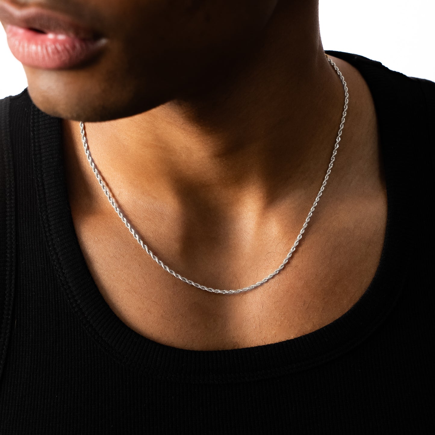 Chaîne Rope 2 mm argentée