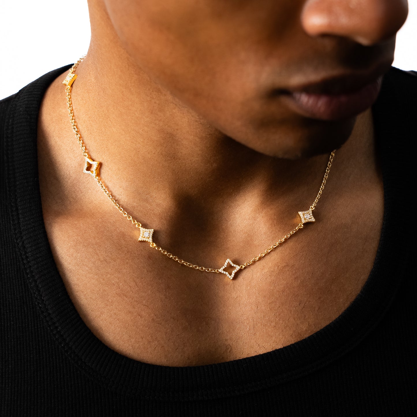 Gold Mixed Star & Flower Chain