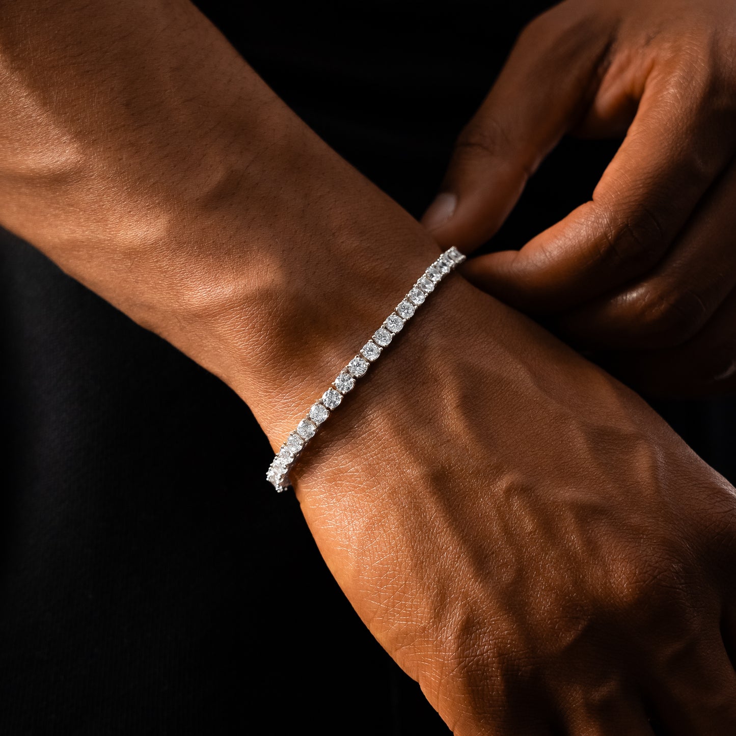 Bracelet Tennis 4 mm argenté