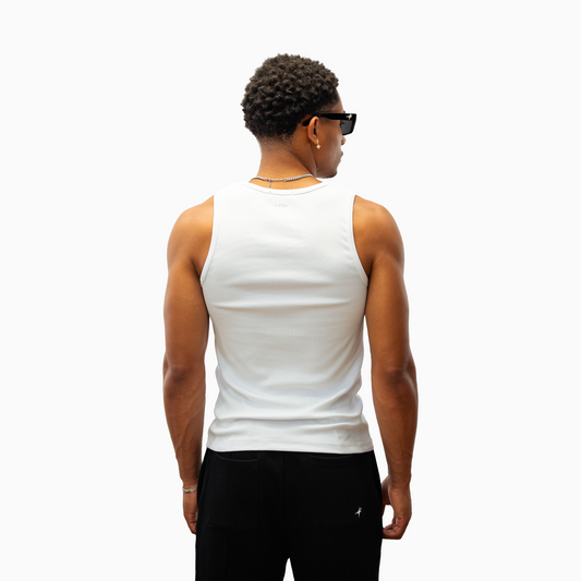 Rib Tank Signature - White
