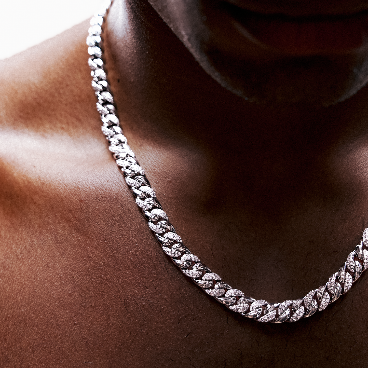 Iced Icon Cuban Link Chain 8mm 1/2 Silver