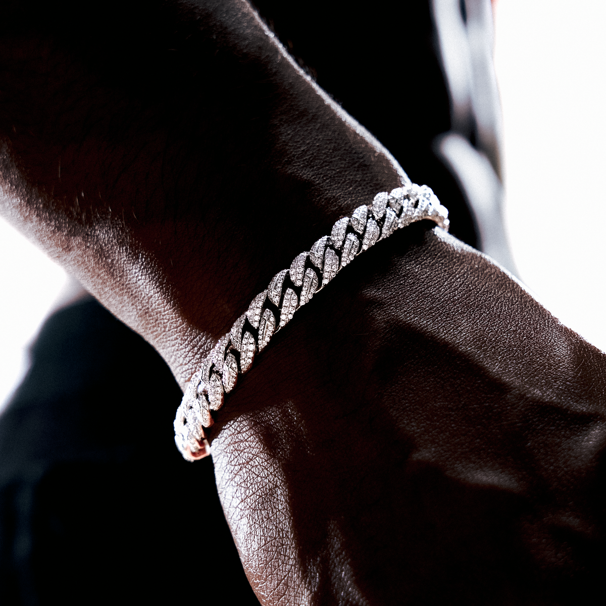 Bracelet Iced Icon Cuban link 8mm - Argenté