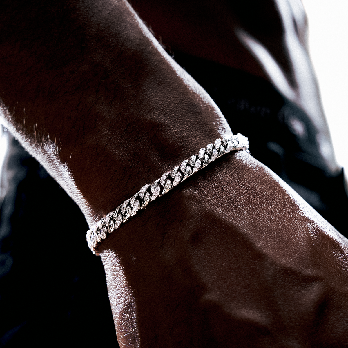 Iced Icon Cuban link Bracelet 6mm 1/2 - Silver