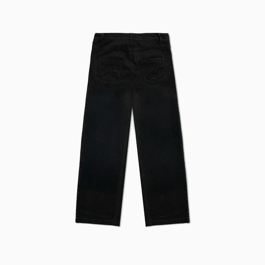 Carpenter Denim Monogram - Black Moissanite