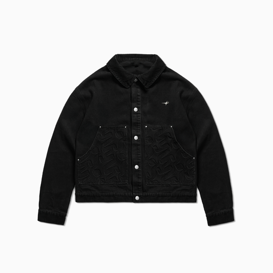 Monogram Denim Jacket - Black