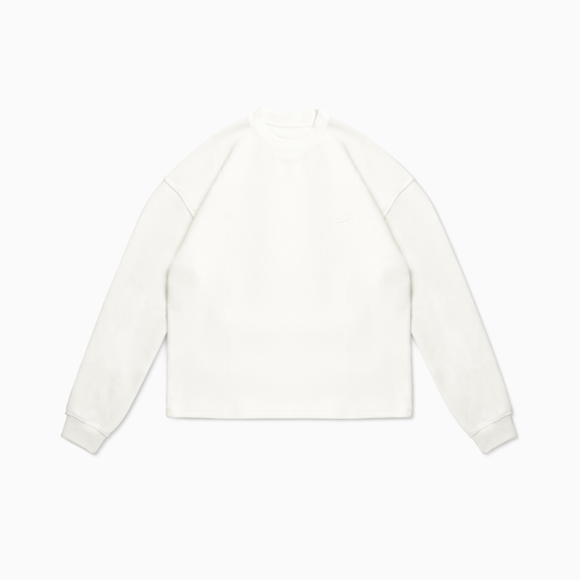 Make it Shine waffle sweater White