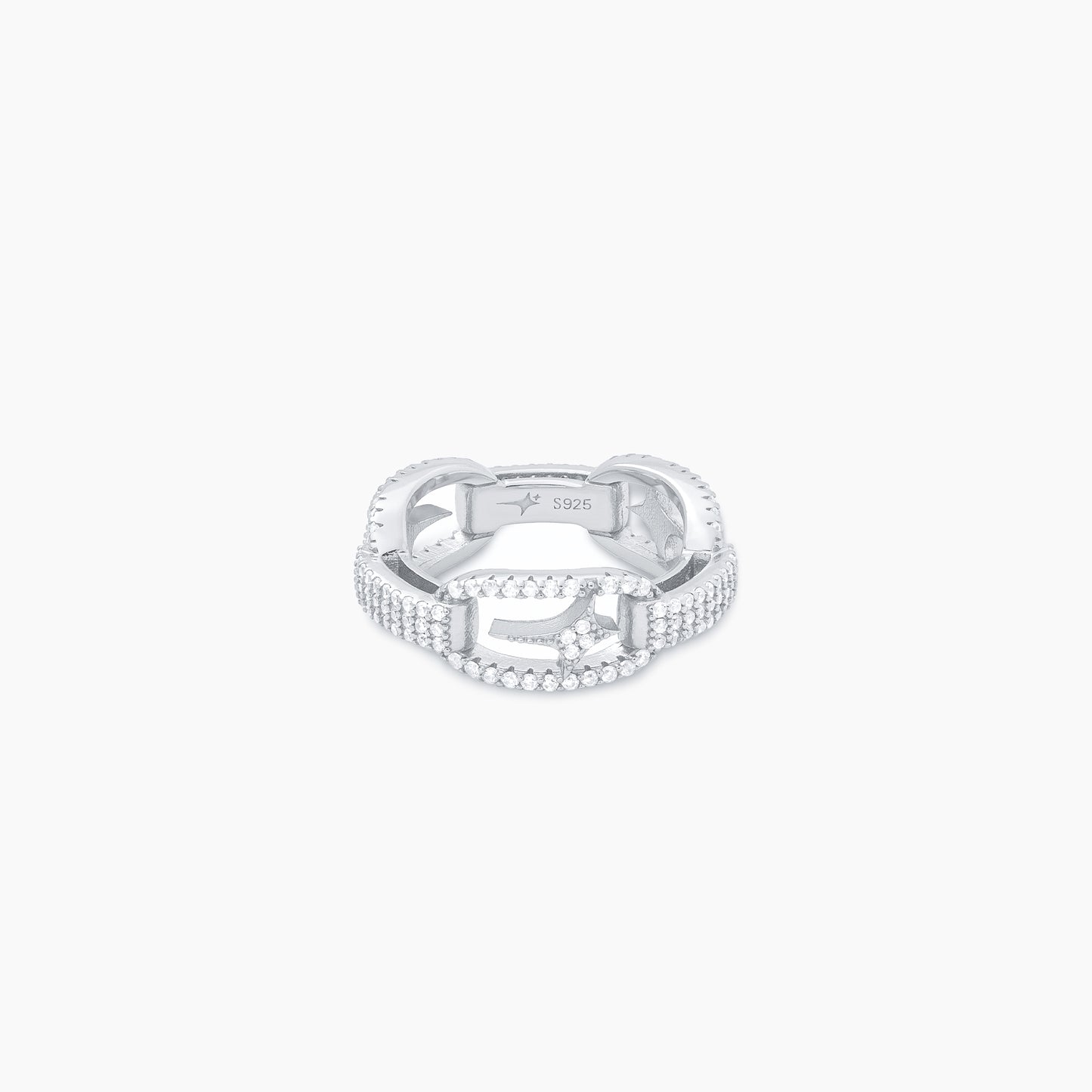 Iced H-ring signature silver