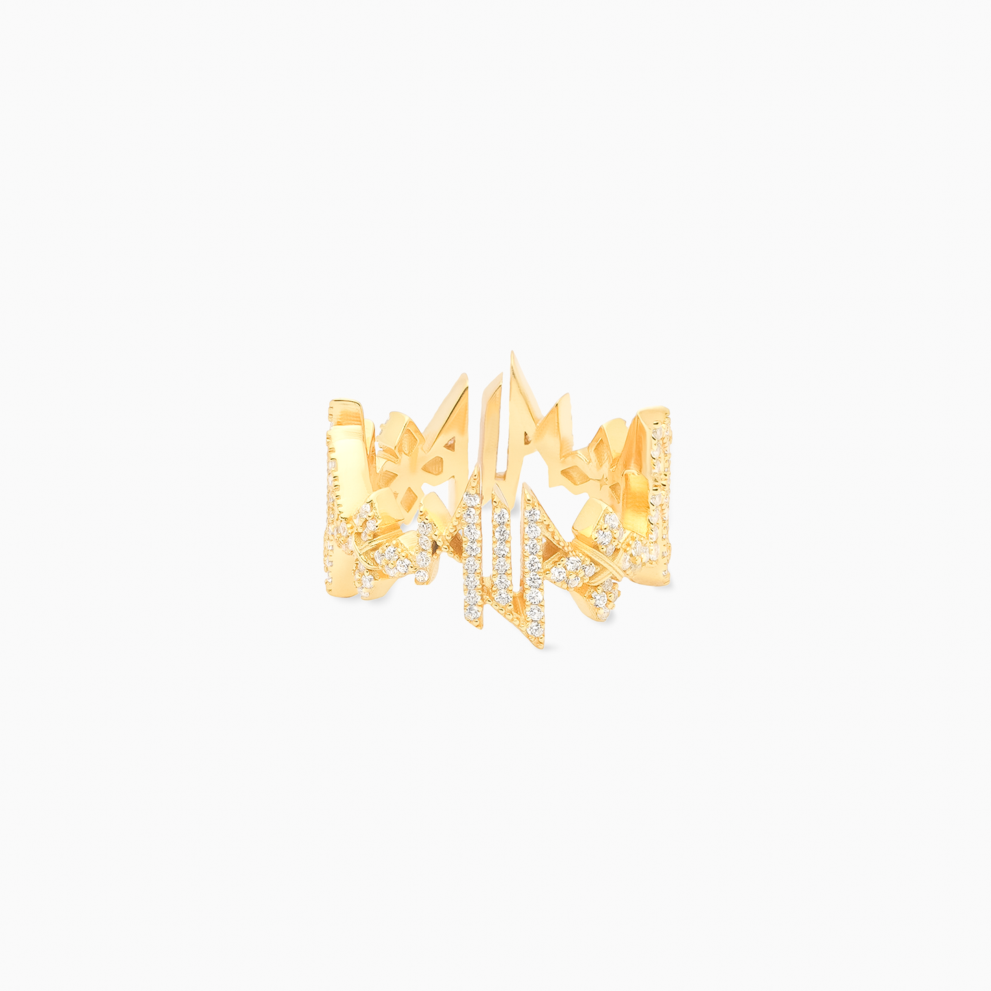 Iced MIS Ring - Gold
