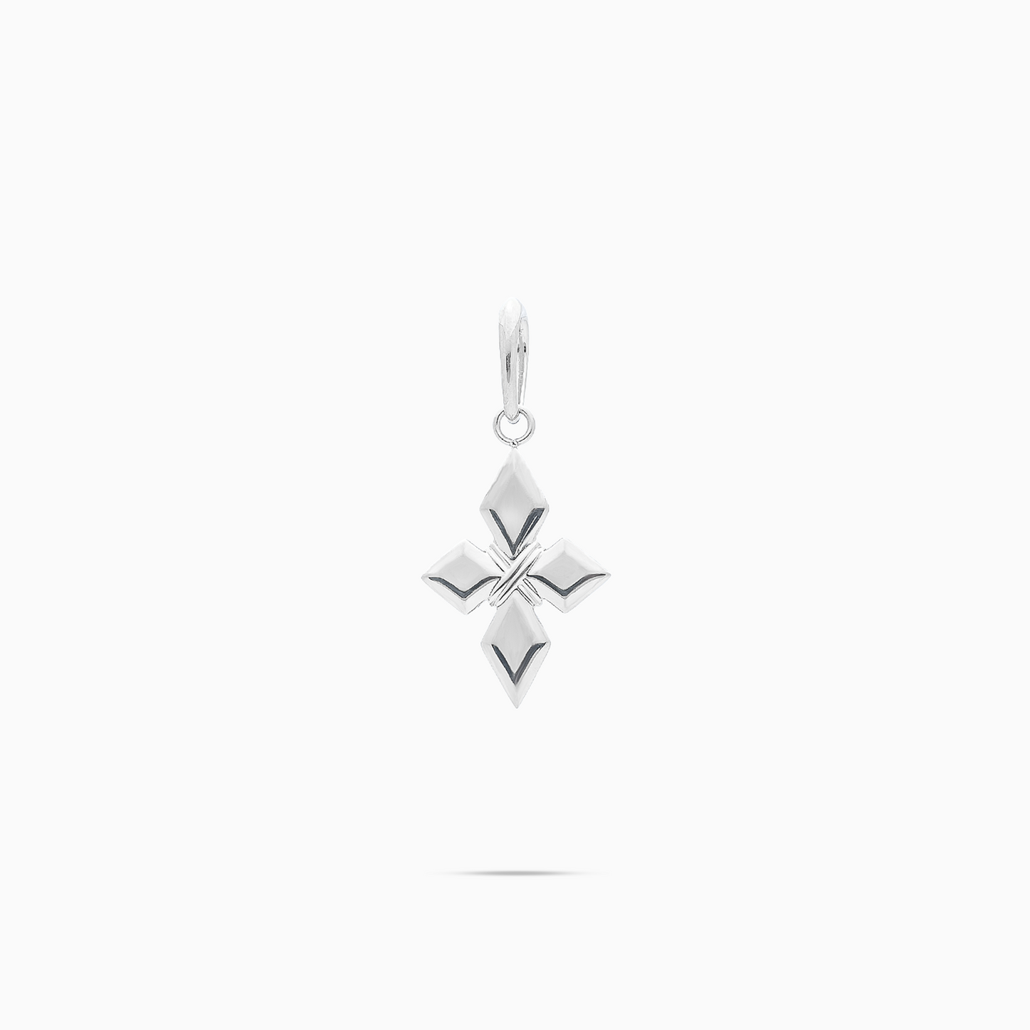 Crossed Star Pendant - Silver