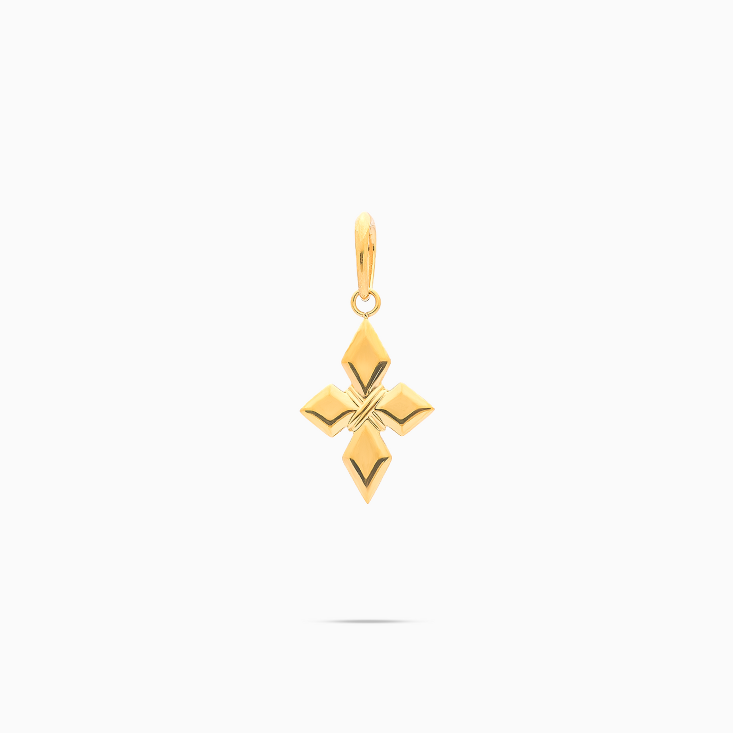 Crossed Star Pendant - Gold
