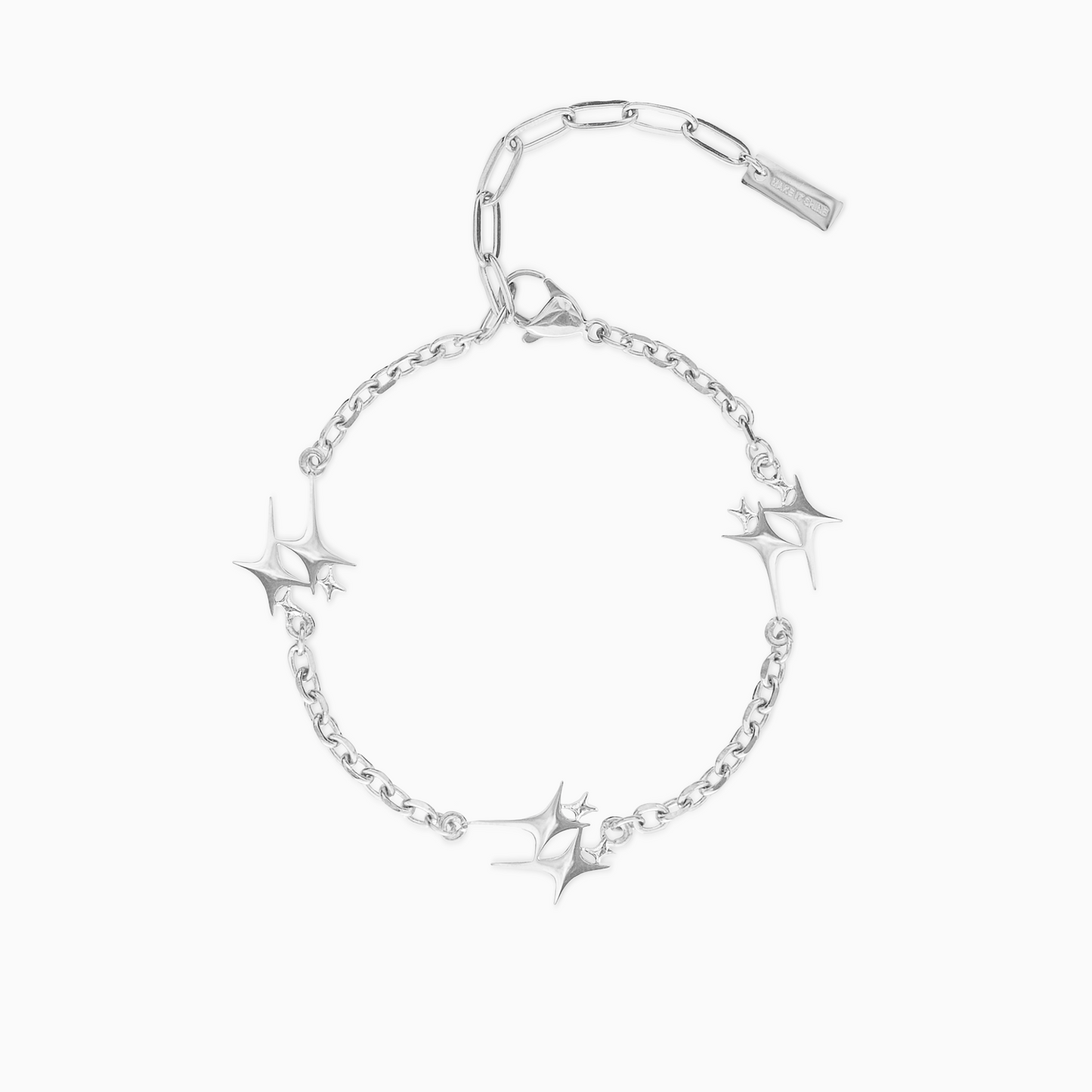 Silver Double Stars Bracelet