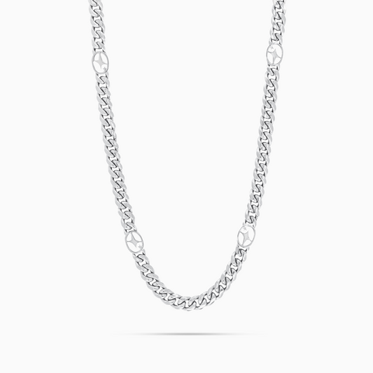 Cuban link chain 6 mm Signature Silver