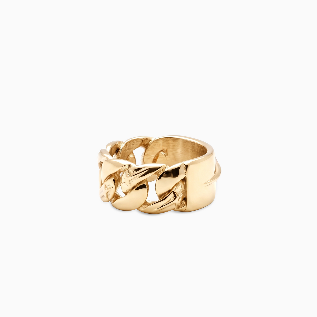Icon Cuban link Plate ring - Dorée