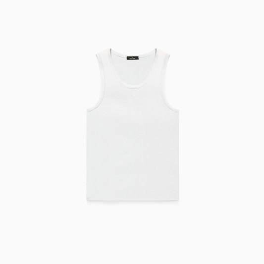 Rib Tank Signature - White