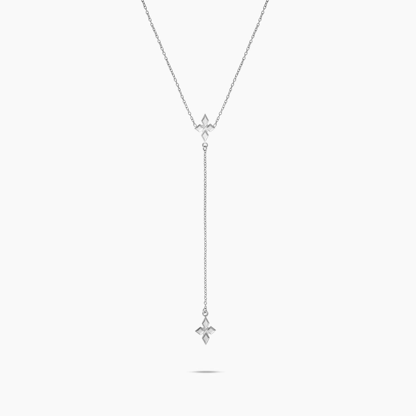 Double Crossed Star Chain - Silver