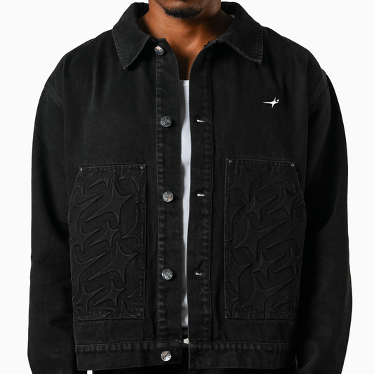 Monogram Denim Jacket - Black