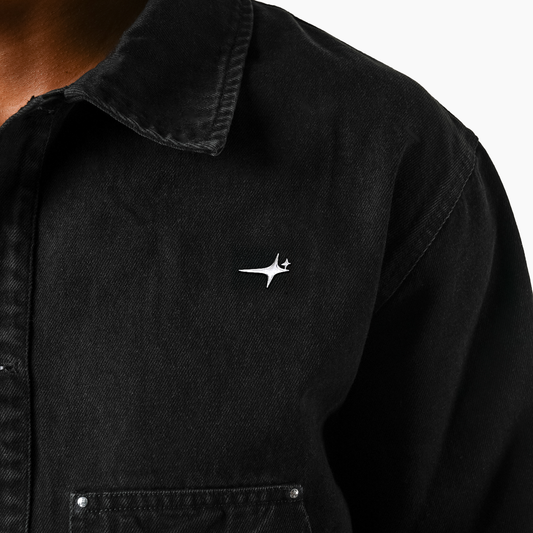 Monogram Denim Jacket - Black