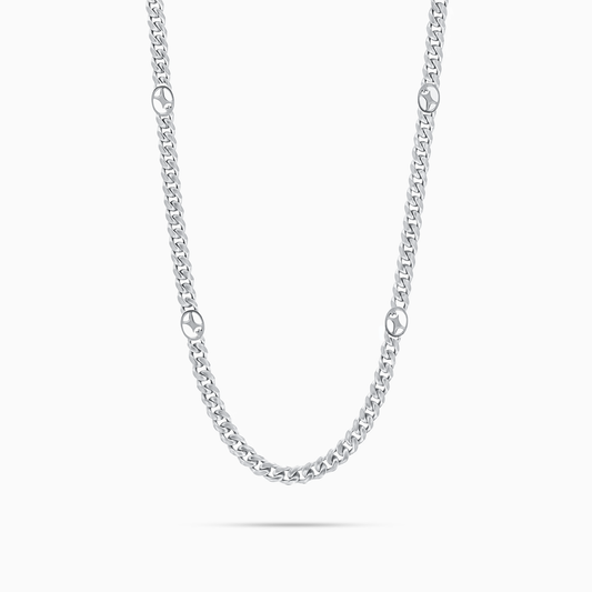 Cuban link chain 4 mm Signature Silver