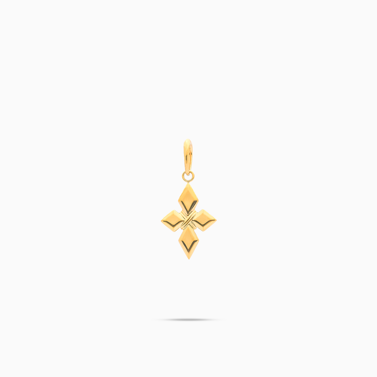 Crossed Star-S Pendant - Gold