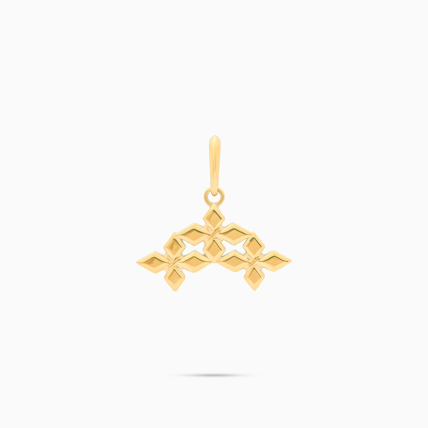 Triple Crossed Star Pendant - Gold
