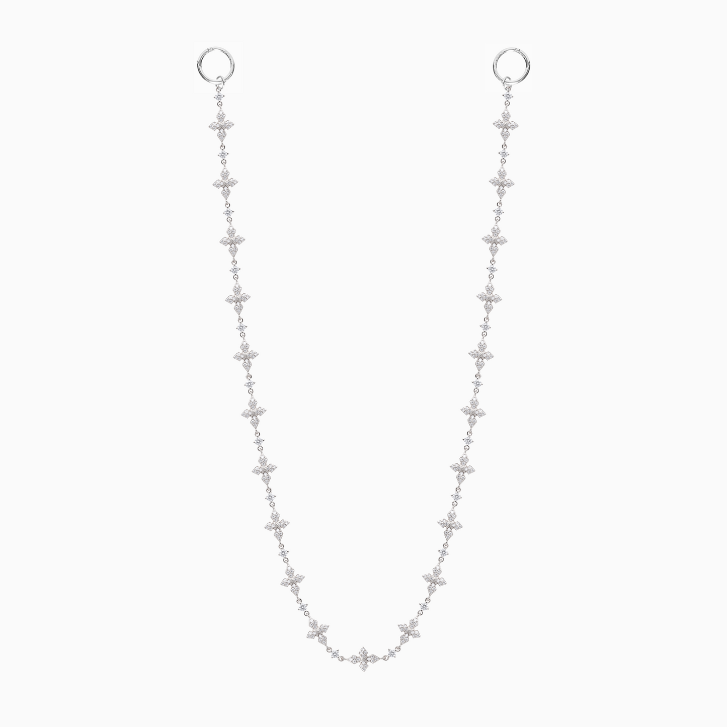 Iced Celestial Wallet Chain - Silver