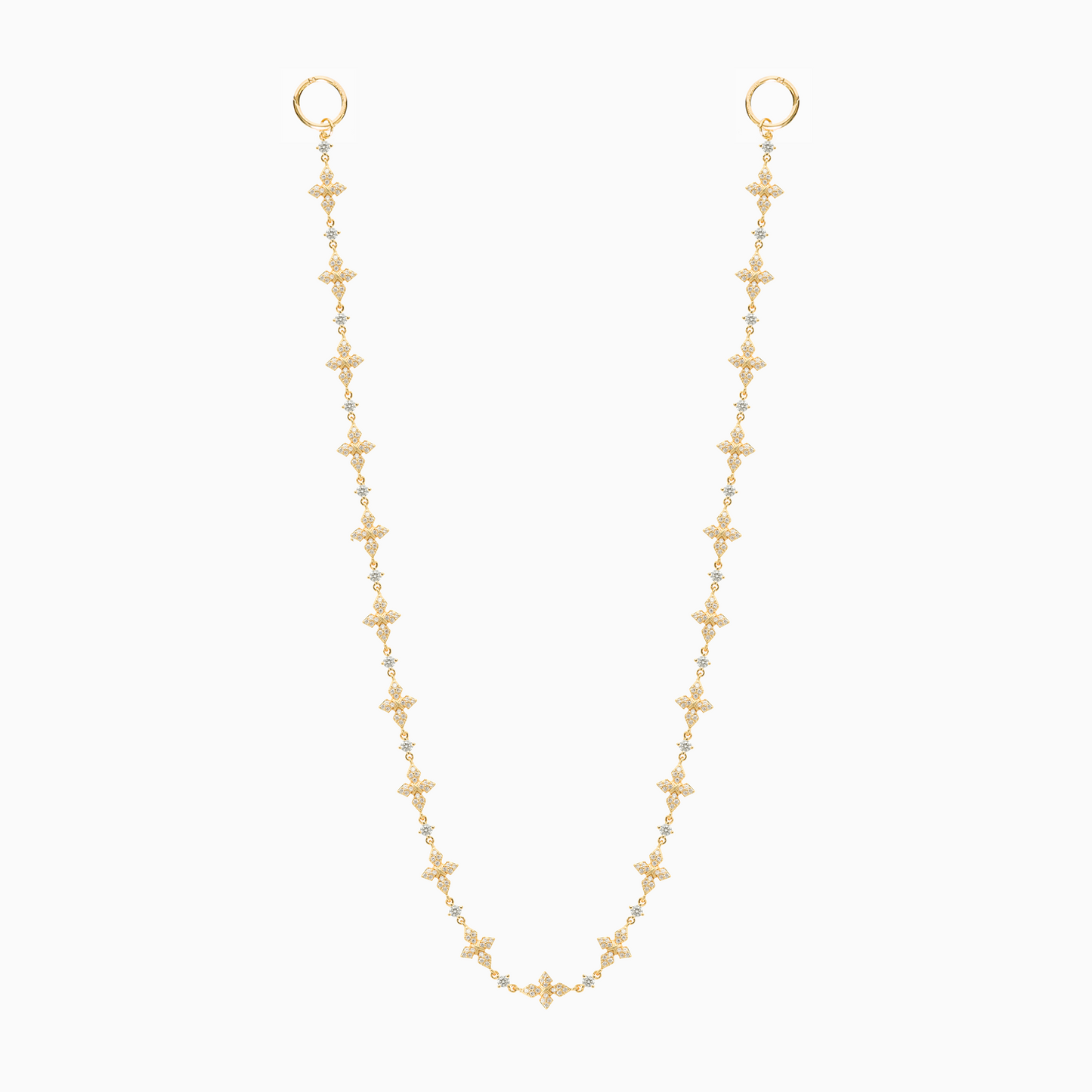 Iced Celestial Wallet Chain - Gold