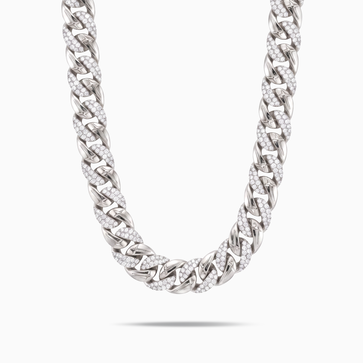 Iced Icon Cuban Link Chain 15mm 1/2 Silver