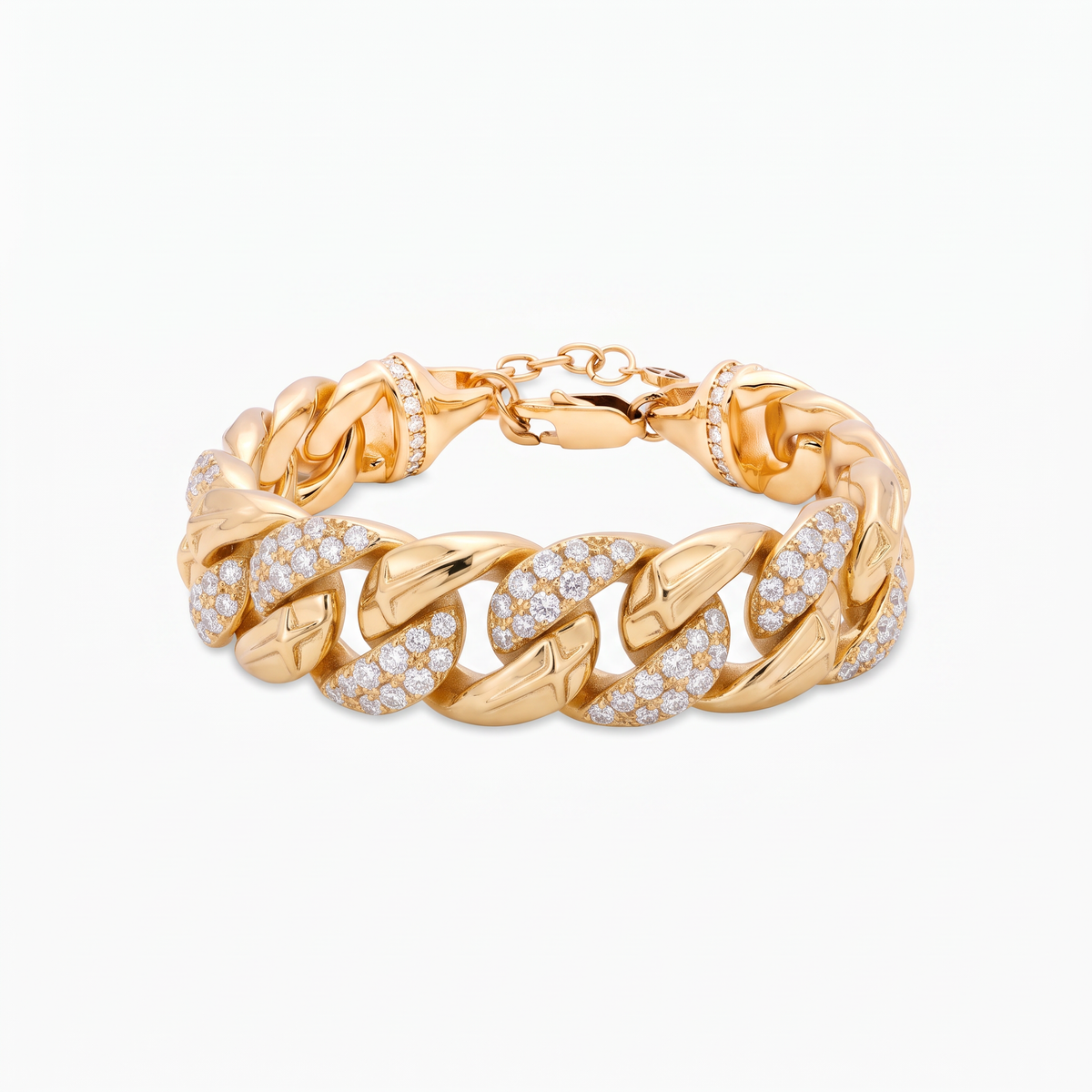 Bracelet Iced Icon Cuban link 15mm 1/2 - Doré