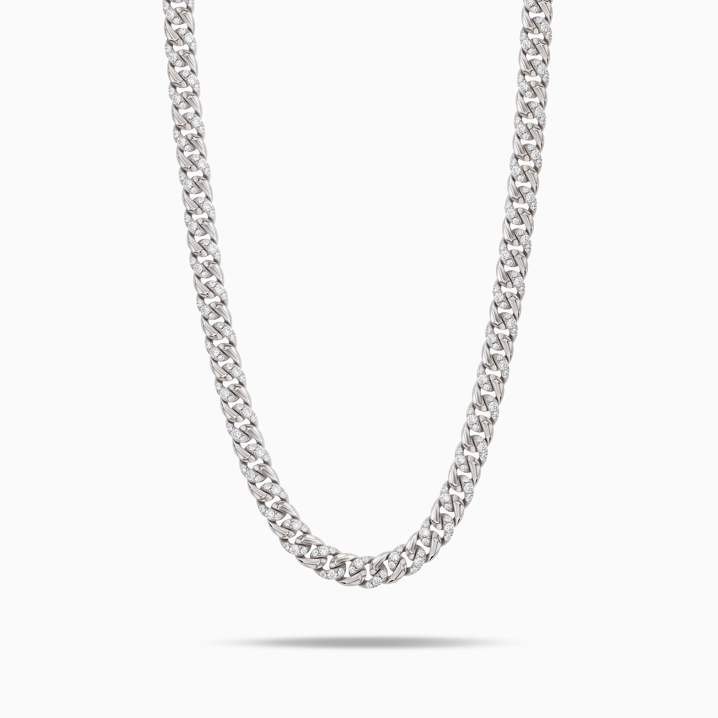 Iced Icon Cuban Link Chain 6mm 1/2 Silver