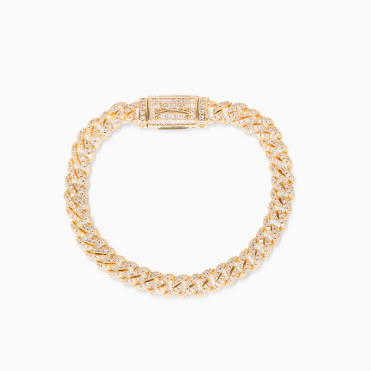 Iced cuban link 6.8mm bracelet