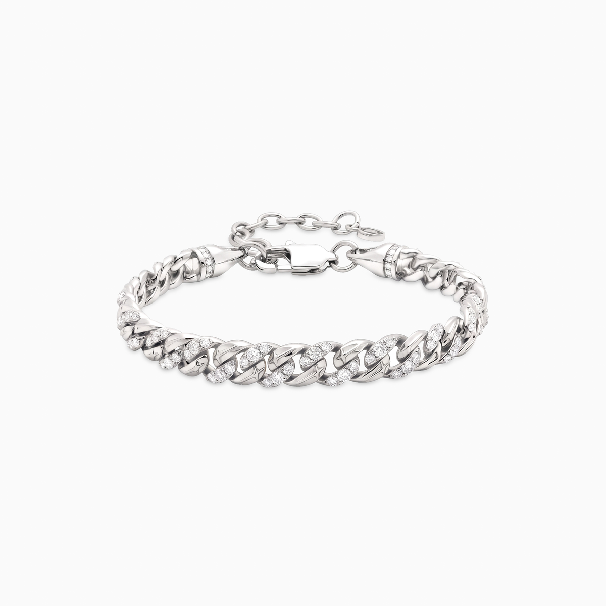 Iced Icon Cuban link Bracelet 6mm 1/2 - Silver