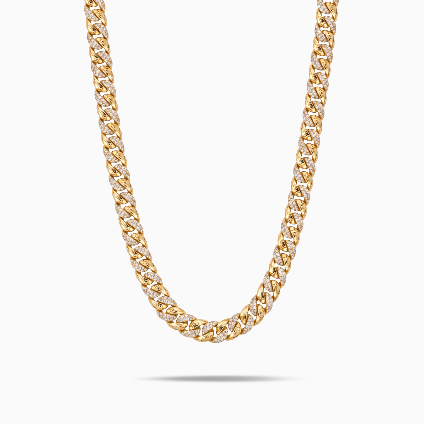 Iced Icon Cuban Link Chain 8mm 1/2 Gold