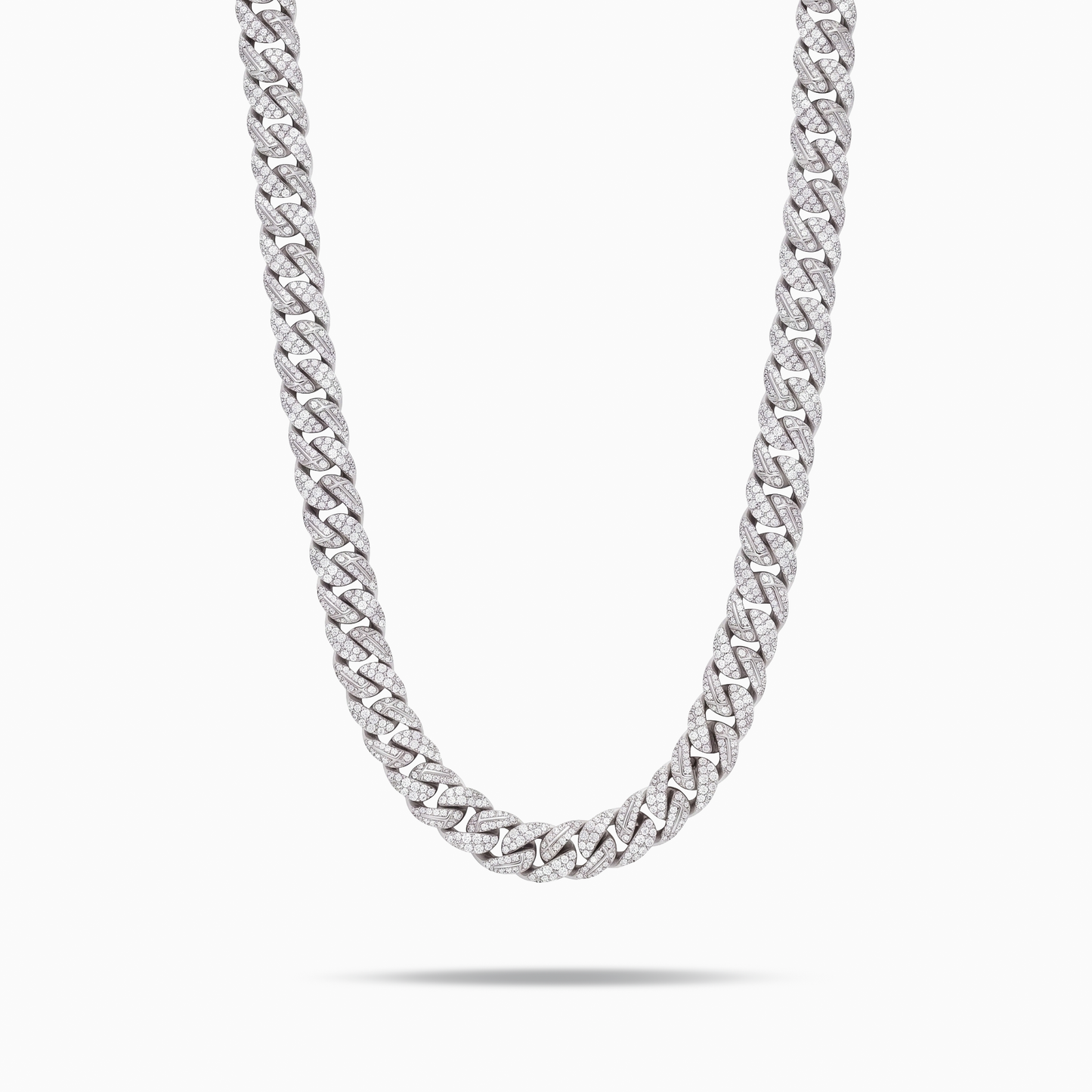 Iced Icon Cuban Link Chain 8mm Silver