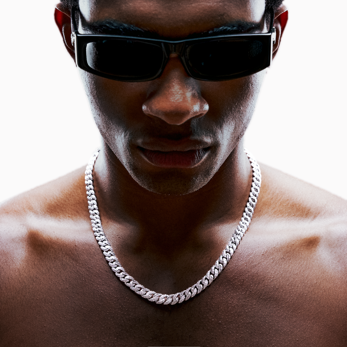 Iced Icon Cuban Link Chain 8mm Silver