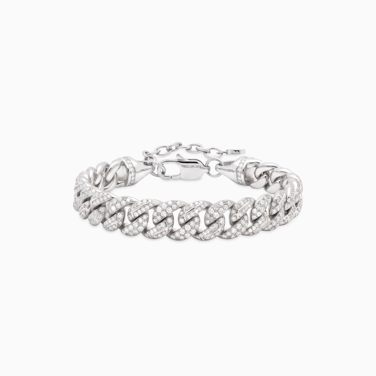 Bracelet Iced Icon Cuban link 8mm - Argenté