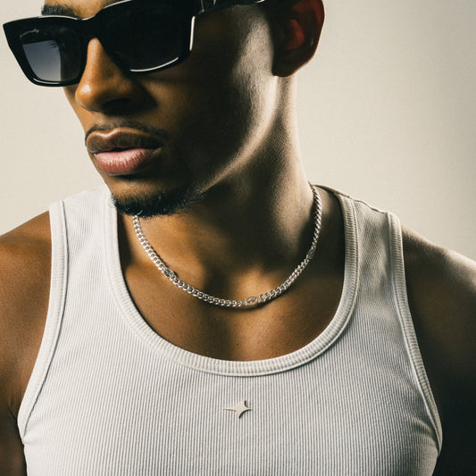 Cuban link chain 6 mm Signature Silver