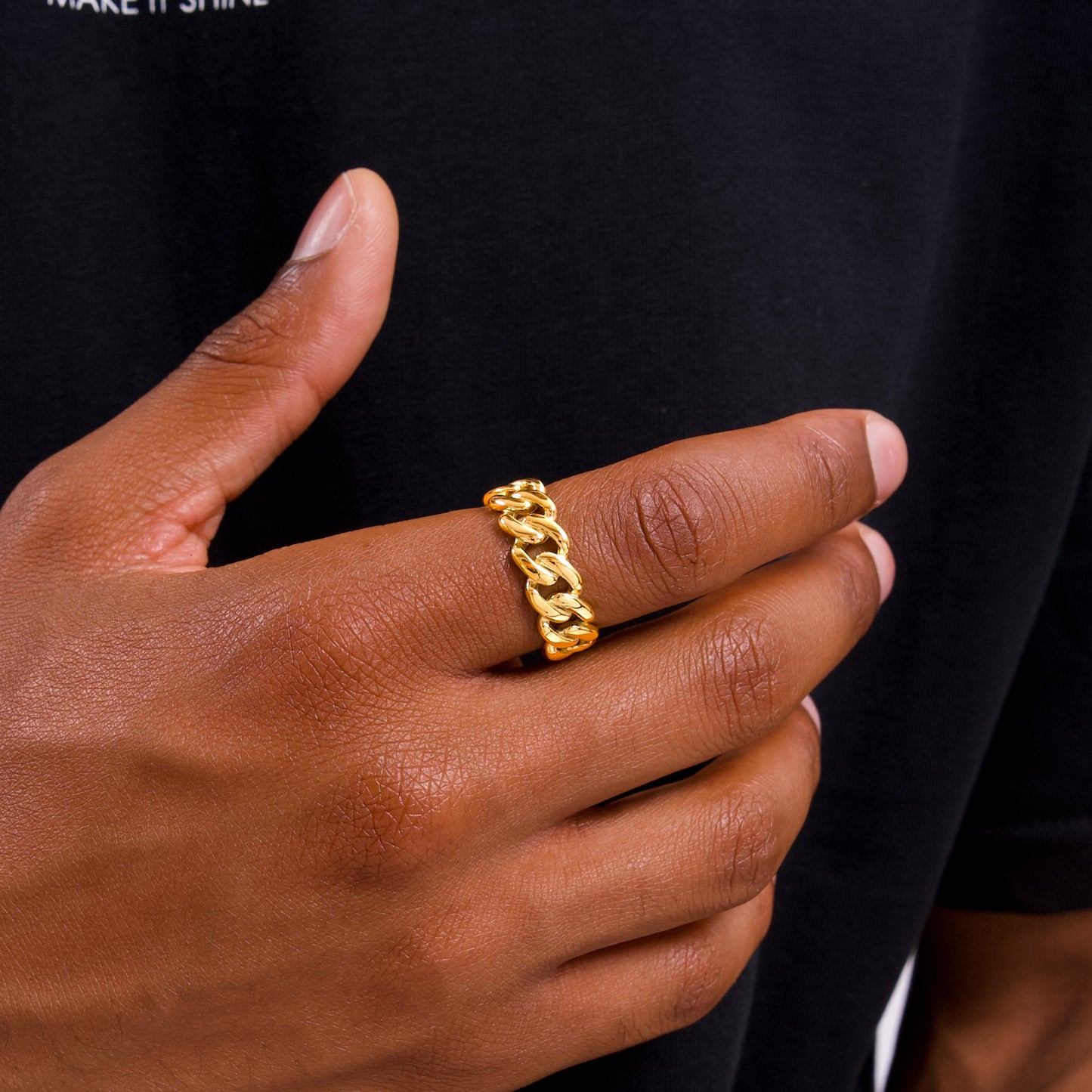 Cuban link ring 8mm