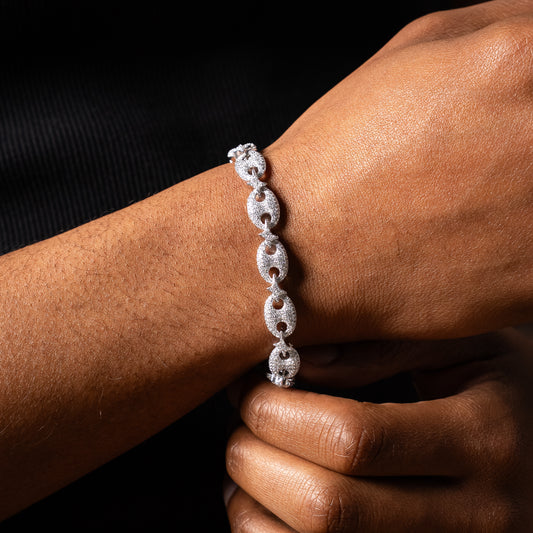 Iced Coffee Beans Bracelet - Silver